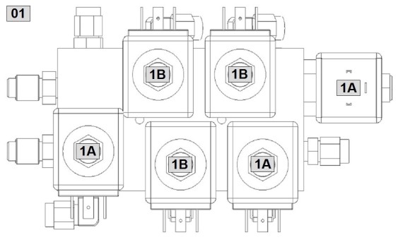 Teile Ventilblock