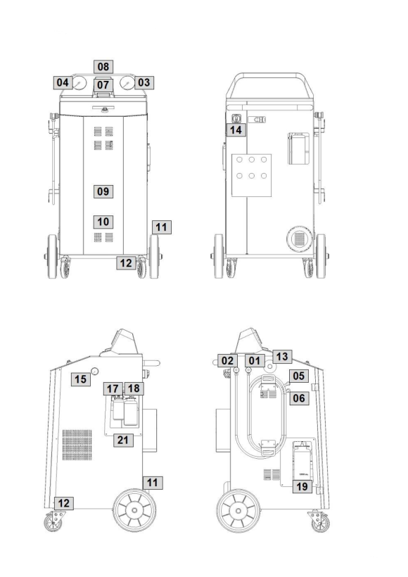 exploded drawing service unit